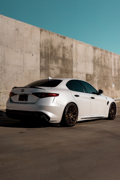 Alfa Romeo Auto Repair Services white car rearend Alfa Romeo Auto Repair Services white car rearend